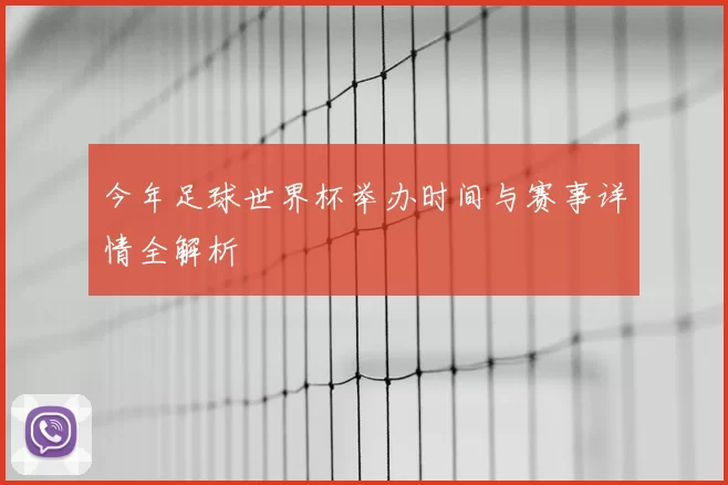 今年足球世界杯举办时间与赛事详情全解析