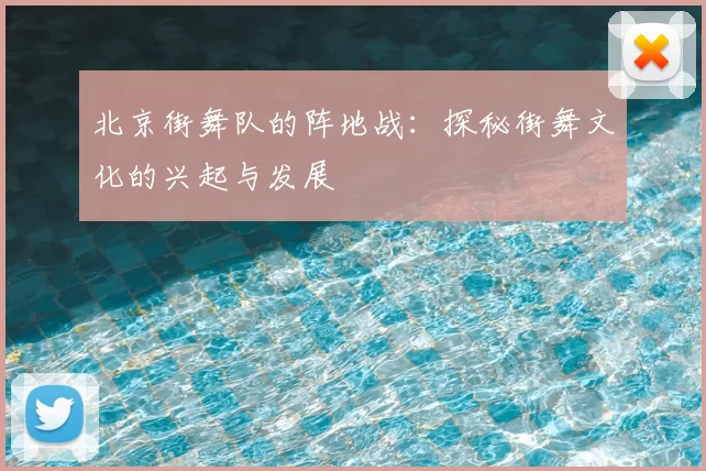 北京街舞队的阵地战：探秘街舞文化的兴起与发展